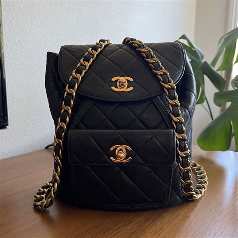 chanel trash pack|Chanel leather backpack.